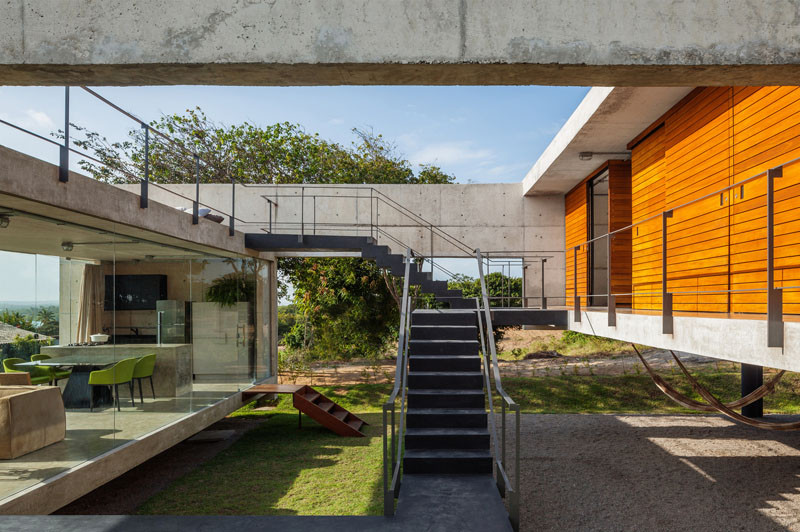 Two Beams House, located in Tibau do Sul, Brazil, and designed by Yuri Vital