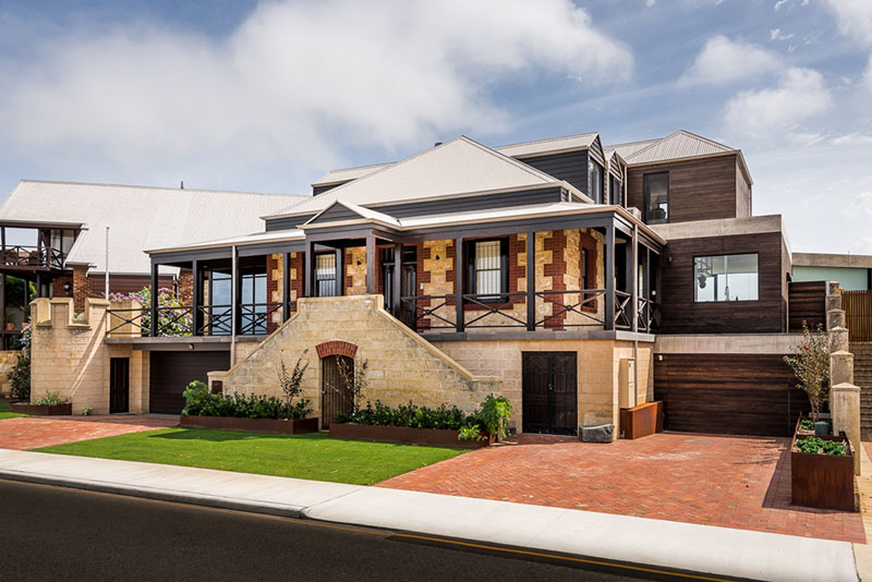 limestone and brick quoin house, dating back to 1901