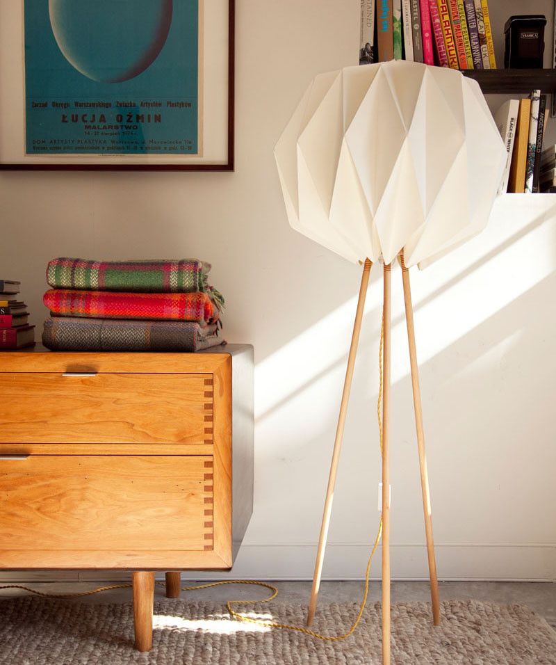 Lampo - The origami shade lamp that comes in a tube