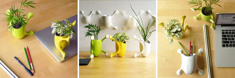 Livi, a cute little planter that sticks to most surfaces