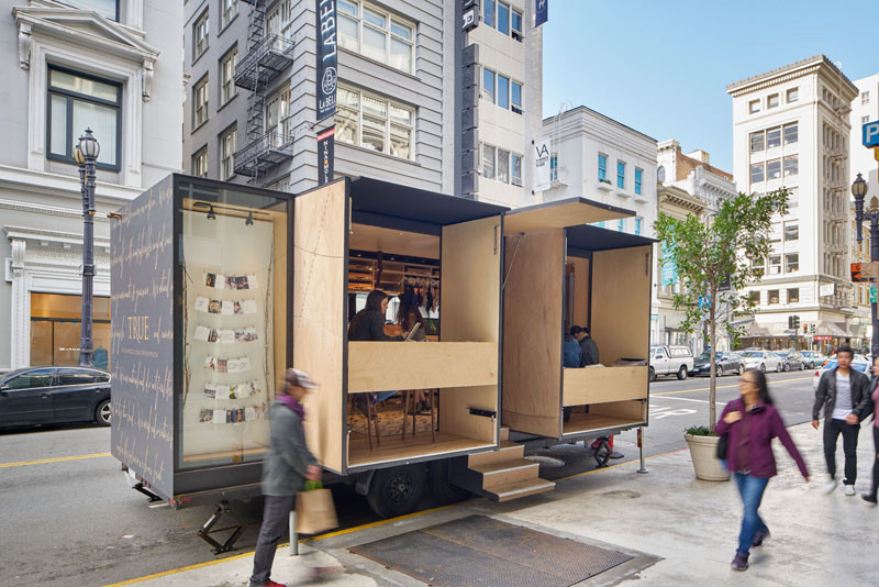 The 'Try-on Truck for True & Co., designed by Mobile Office Architects and Spiegel Aihara Workshop