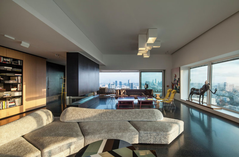 The views from inside this apartment designed for an art collector are ...
