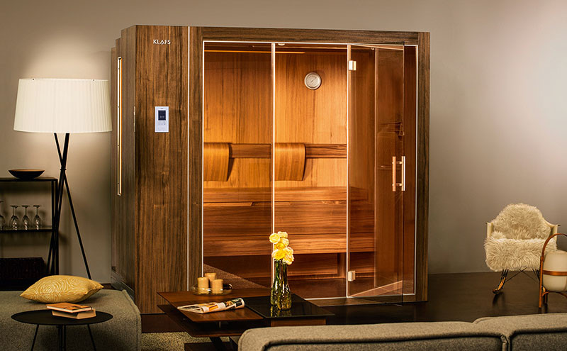 German sauna and spa company KLAFS, have designed a retractable sauna for the home.