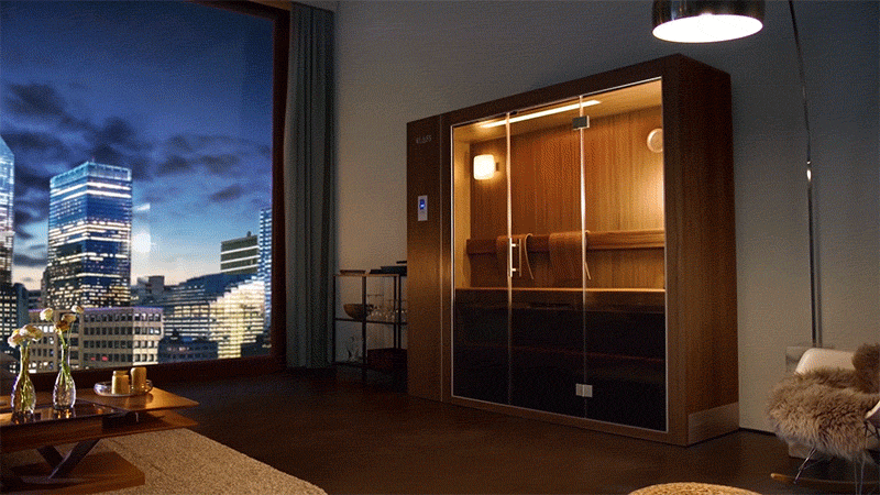 German sauna and spa company KLAFS, have designed a retractable sauna for the home.