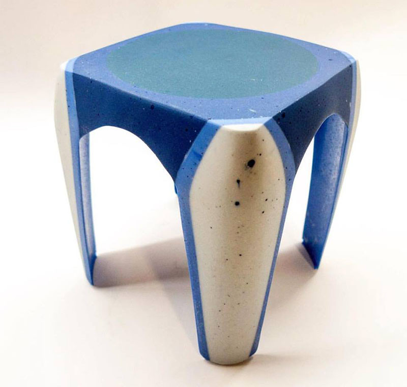 See how these colourful resin stools are made