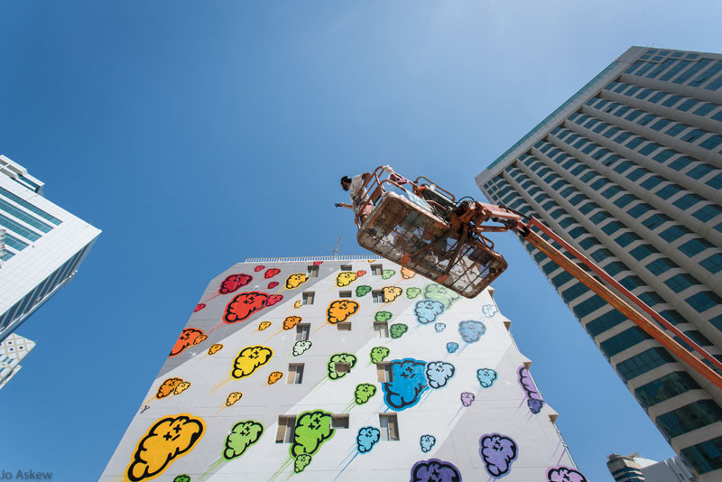 Colourful mural in Sharjah, UAE, by MYNEANDYOURS