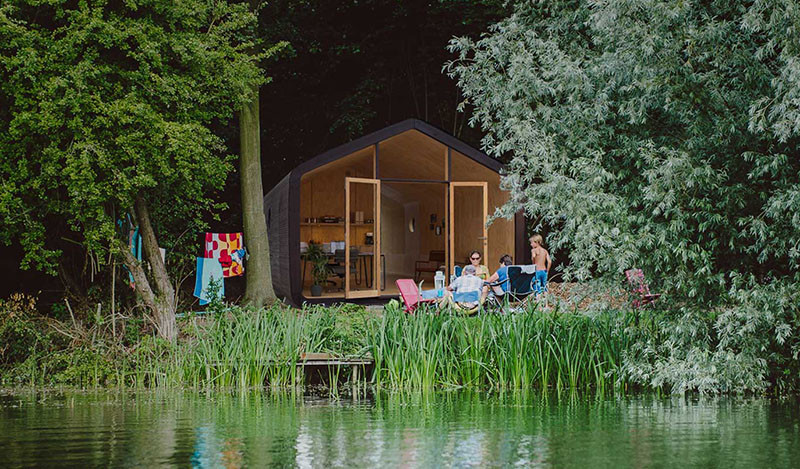 Wikkelhouse, a little house made from cardboard by Fiction Factory