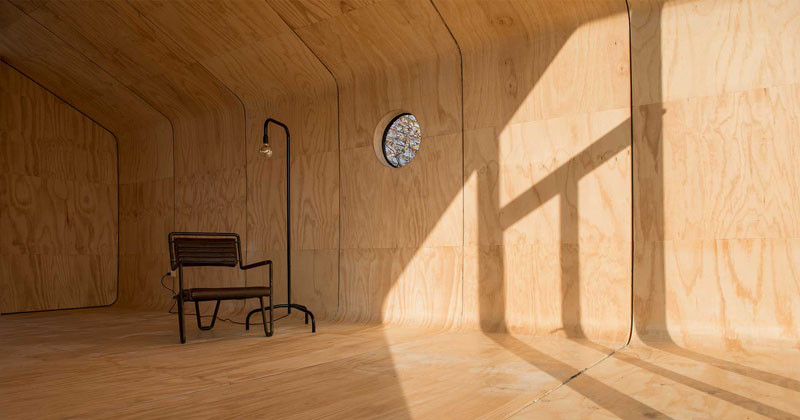 Wikkelhouse, a little house made from cardboard by Fiction Factory