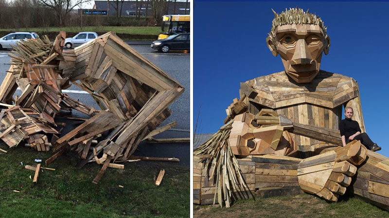 This Sculpture Was Destroyed In A Storm And Brought Back To Life