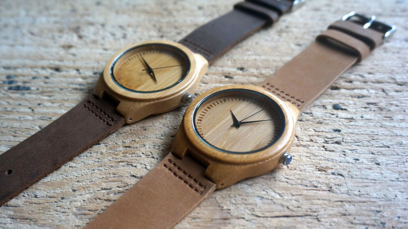 A modern bamboo and leather watch. #ModenWoodWatches #Style #WoodWatches #Watches