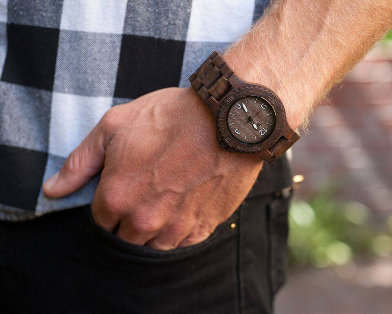 A modern wood watch made from natural Indian Rosewood. #ModenWoodWatches #Style #WoodWatches #Watches