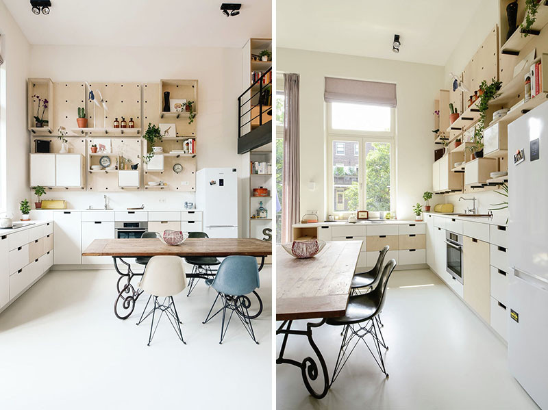 An old school building has been converted into a new apartment for a young family