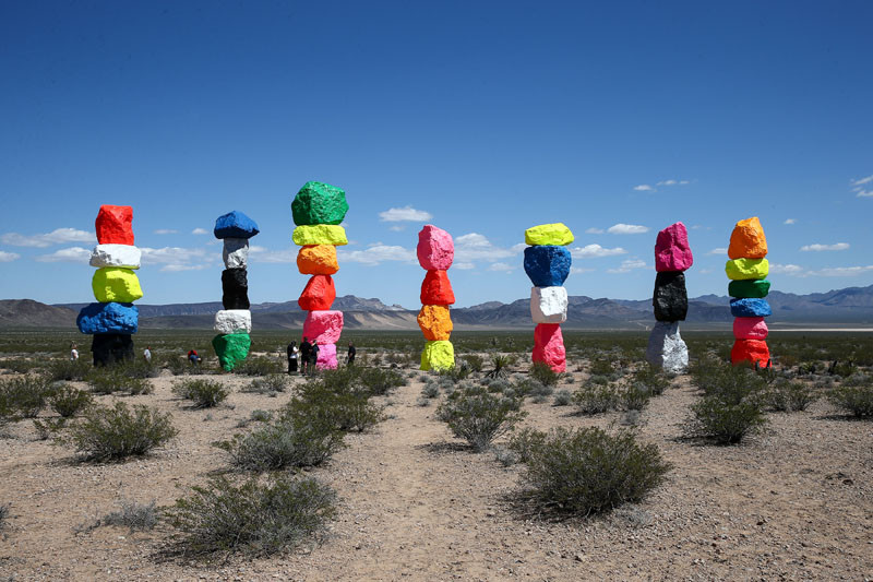 'Seven Magic Mountains' by Ugo Rondinone