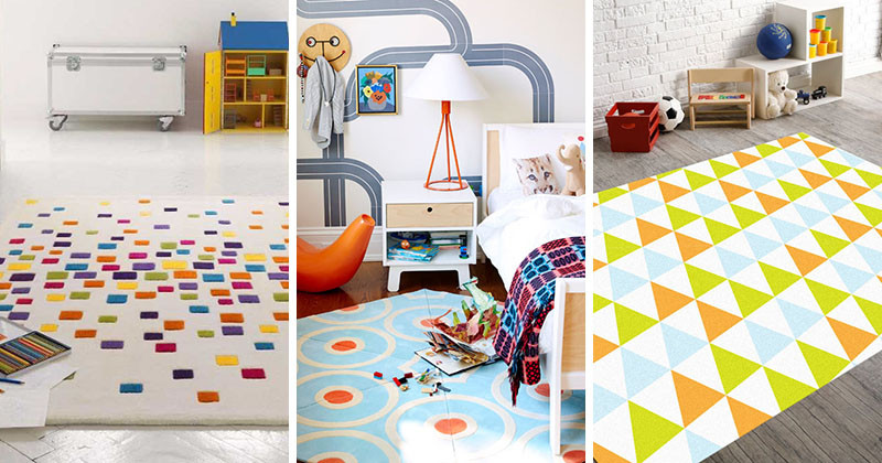 10 Colorful Rugs To Brighten Up Any Kids Room #KidsRug #ColorfulRug #ModernRug #NurseryRug