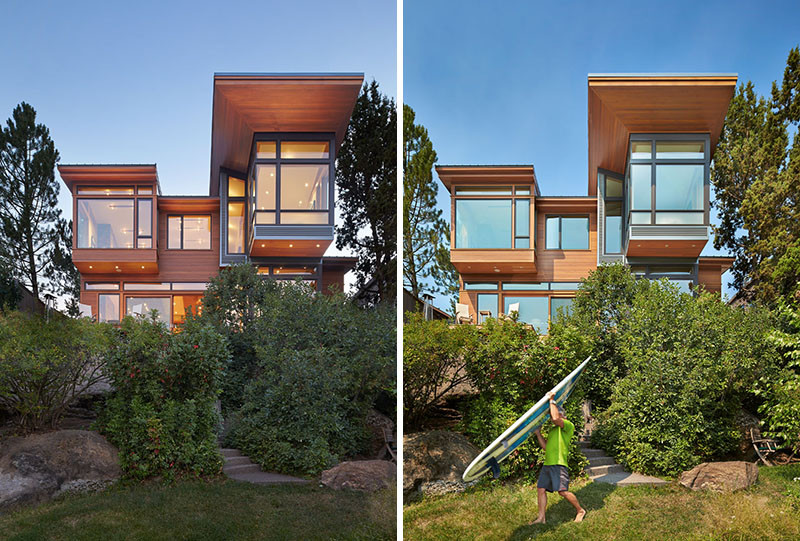 This Contemporary Home Sits On A River In Oregon // Deschutes House by FINNE Architects