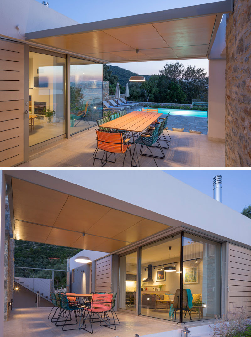 This covered alfresco dining area is perfect for entertaining.