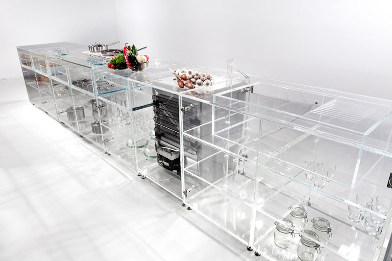 The Infinity Kitchen, a fully transparent kitchen, designed by MVRDV