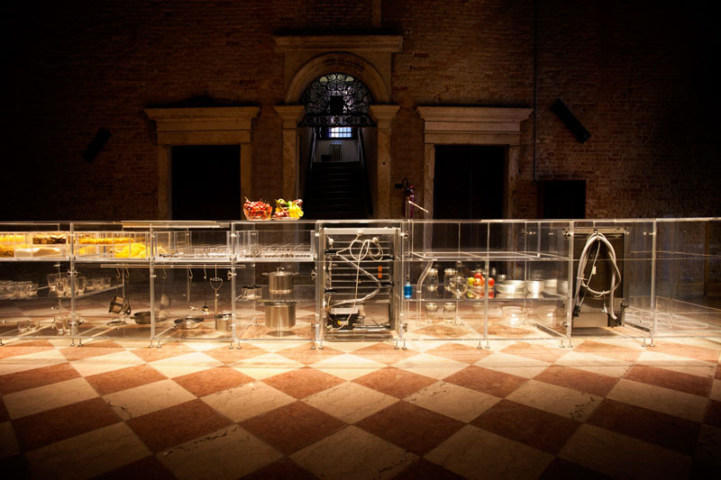 The Infinity Kitchen, a fully transparent kitchen, designed by MVRDV