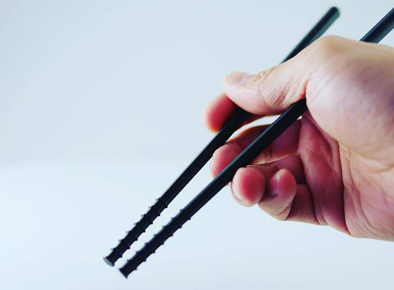 These chopsticks make it way easier to pick up your food...they've got grip