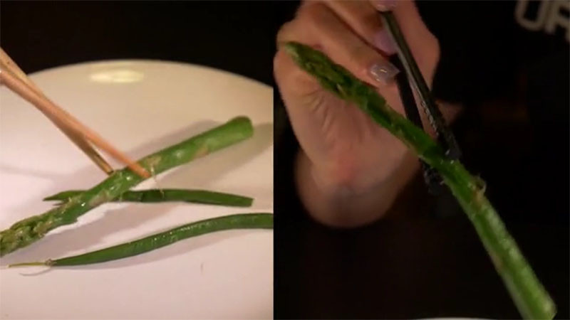 These chopsticks make it way easier to pick up your food...they've got grip