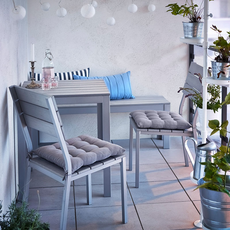 How To Make Your Balcony Awesome For Summer // Think about a small table and chair set, or if you don't have the room for a table, perhaps a bench would be better?