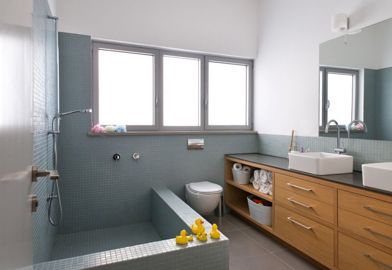 Large Linen Cabinet Next To Bathroom Vanity Cabinets Shown Are