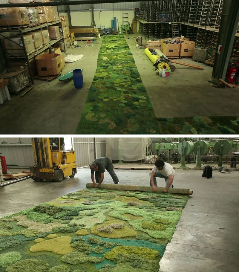 See How A 1550 Square Foot Custom Carpet Is Made