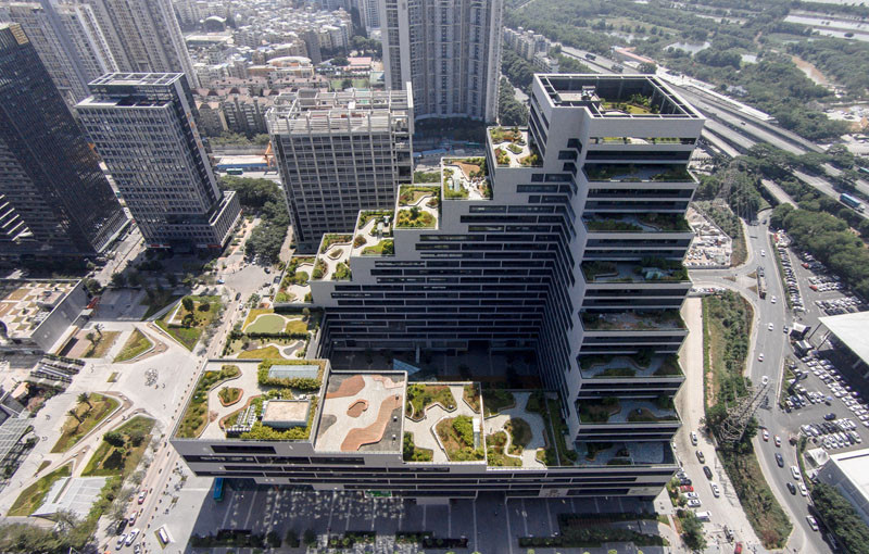 This Building Is Covered In Fully Landscaped Rooftop Terraces