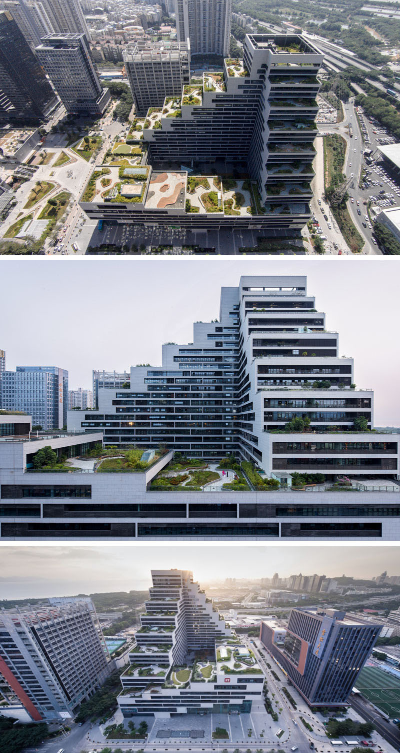 This Building Is Covered In Fully Landscaped Rooftop Terraces