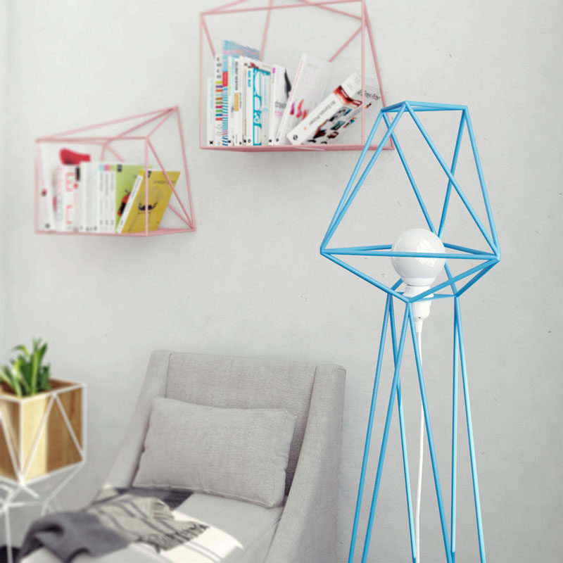 These Floor Lamps Are Perfect For Fans Of Geometric Shapes.