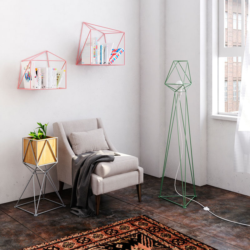 These Floor Lamps Are Perfect For Fans Of Geometric Shapes.
