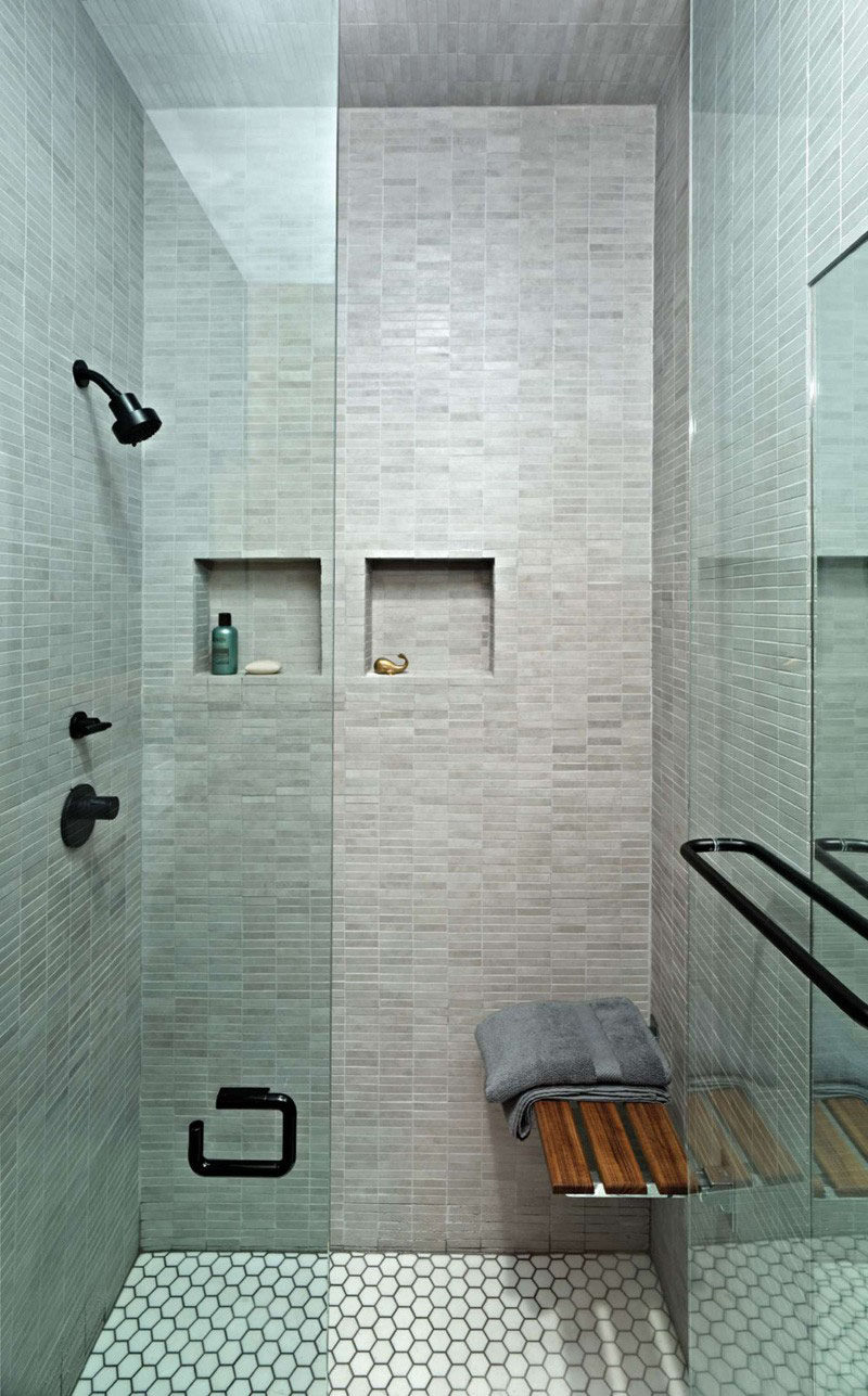 12 Design Ideas For Including Built-In Shelving In Your Shower