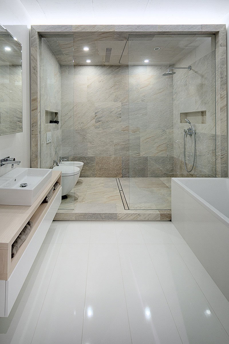 12 Ideas For Including Built-In Shelving In Your Shower // 