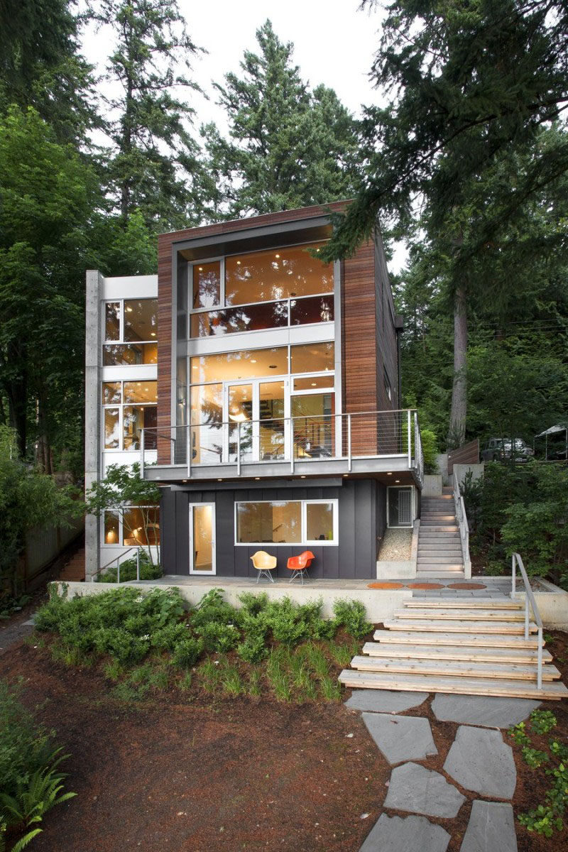 The Dorsey Residence on Bainbridge Island in Washington State, designed by Coates Design.