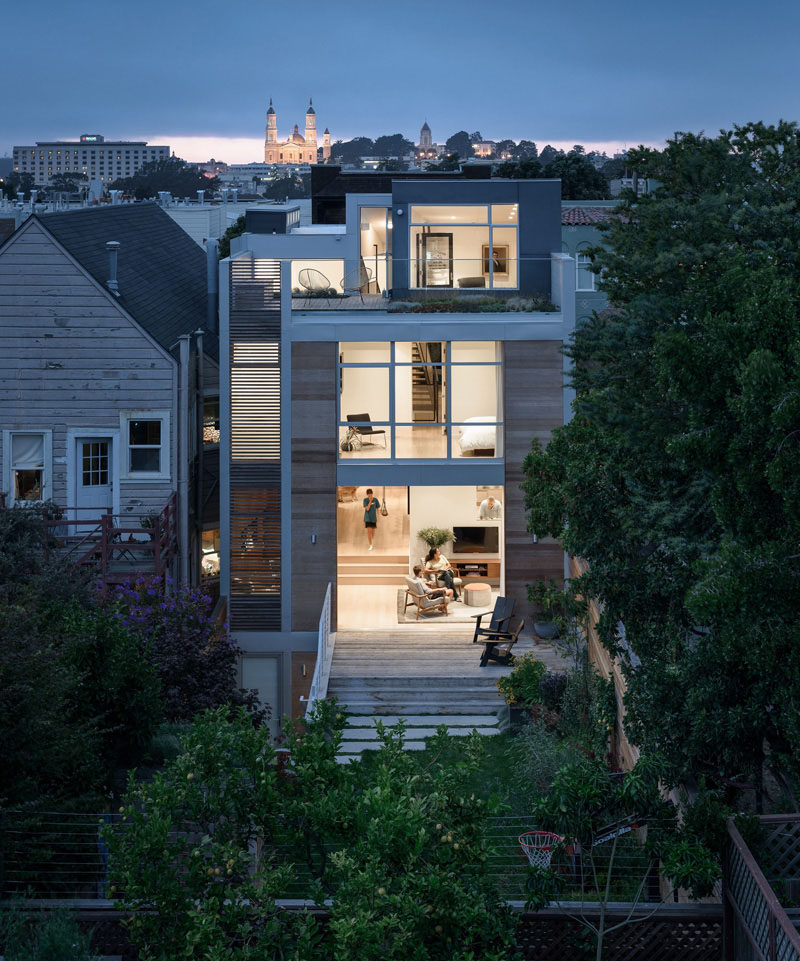 This house in San Francisco, California, designed by Feldman Architecture for a couple with three children.