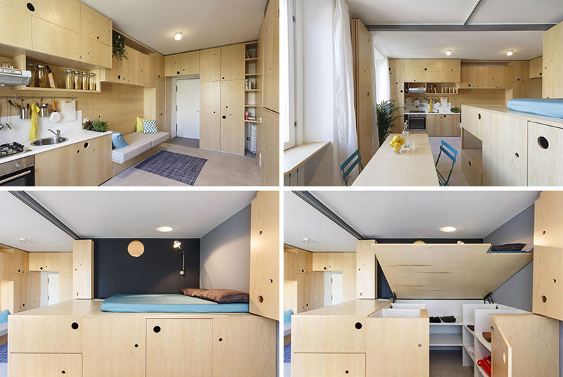 Measuring in at just 322 sqft (or 30sqm), this Italian apartment is pretty small, but it has everything you need, including a kitchen, lounge, bedroom, bathroom and dining room. 