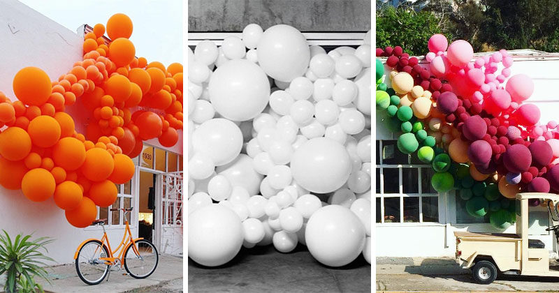 Bright, fun and colorful balloon art installations by GERONIMO