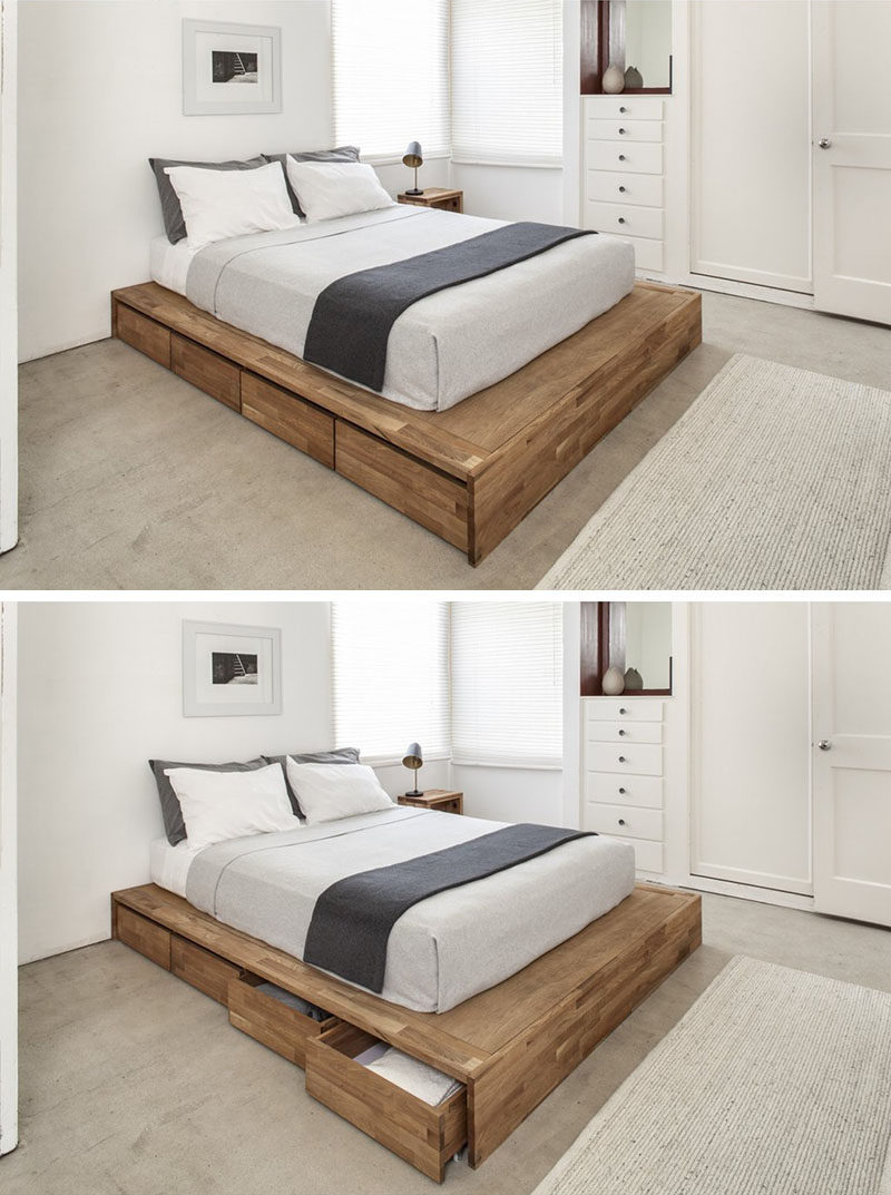 9 Ideas For Under The Bed Storage, How To Keep A Bed Frame From Rolling