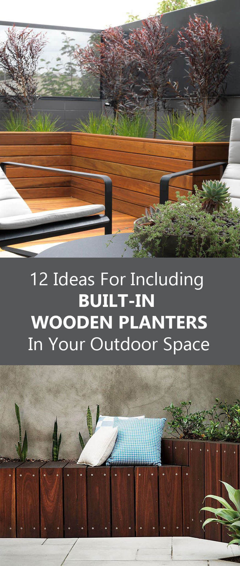 12 Ideas For Including Built-In Wooden Planters In Your Outdoor Space