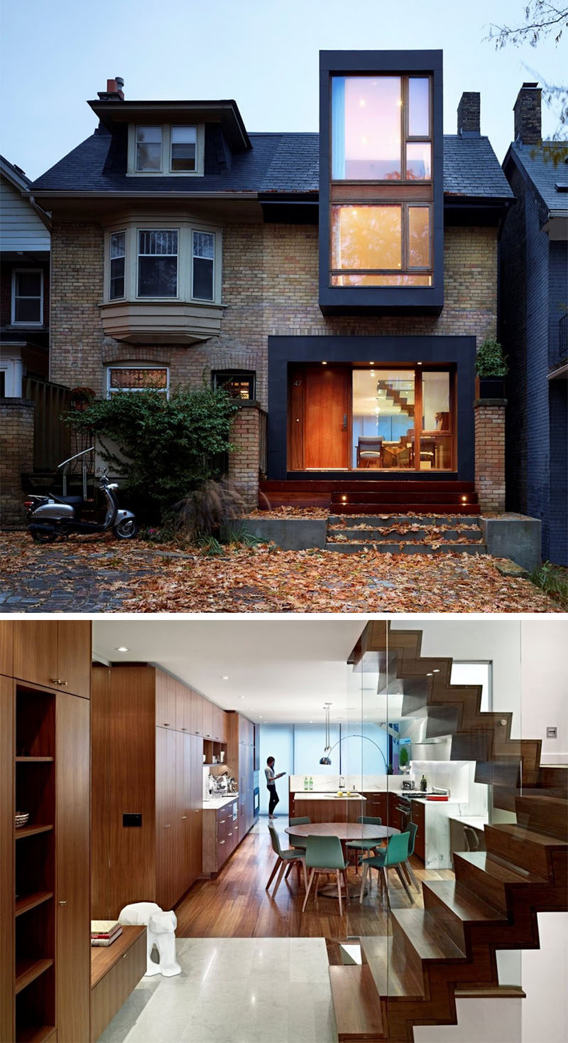 Celebrate Canada Day By Looking At These 10 Incredible Houses In Canada // This 100 year old semi-detached family home in Toronto, Ontario, was renovated by Drew Mandel Architects.