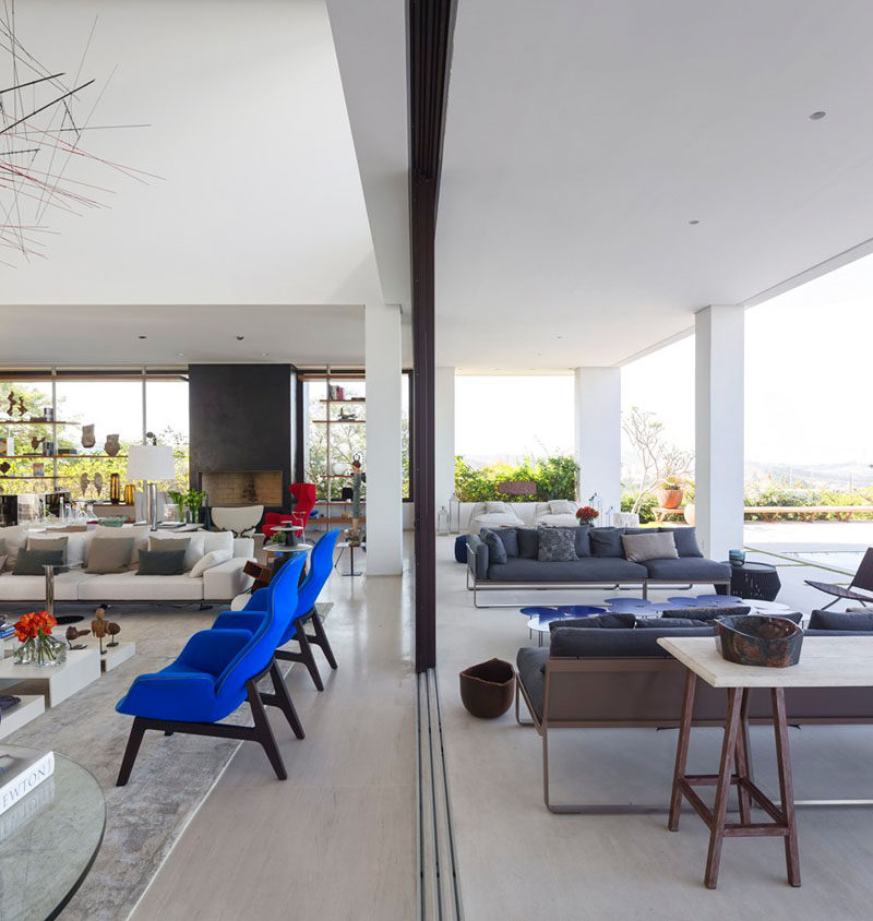 This living room opens up to the outdoor living space, perfect for indoor/outdoor living.