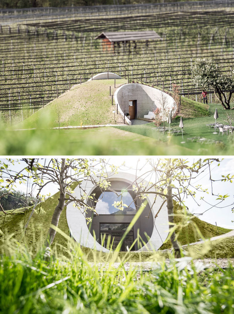 Tucked into a rolling hill and sitting on the edge of an apple orchard overlooking the mountains, you'll find the the Applesauna and Wellness Centre, the latest addition to the Apfel (Apple) Hotel in Saltusio, Italy.