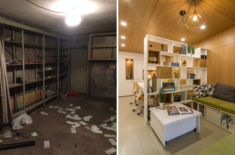 Before & After - This Old Garage Has Been Converted Into An Architect's Office