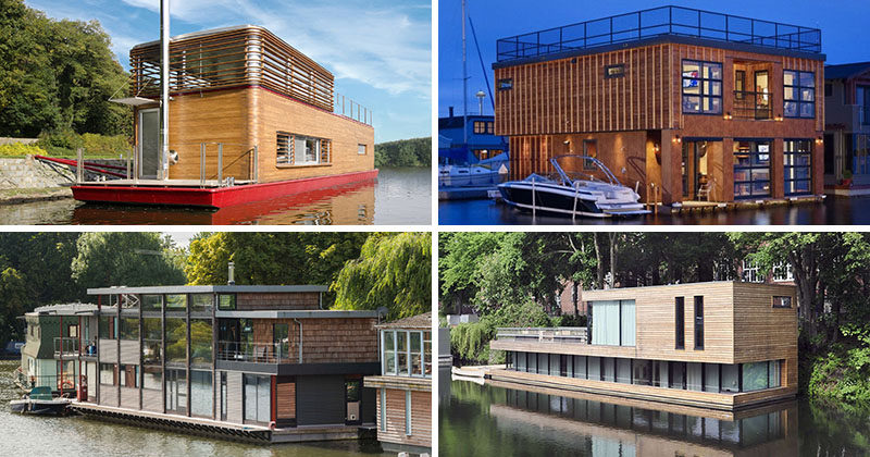 examples of modern houseboats