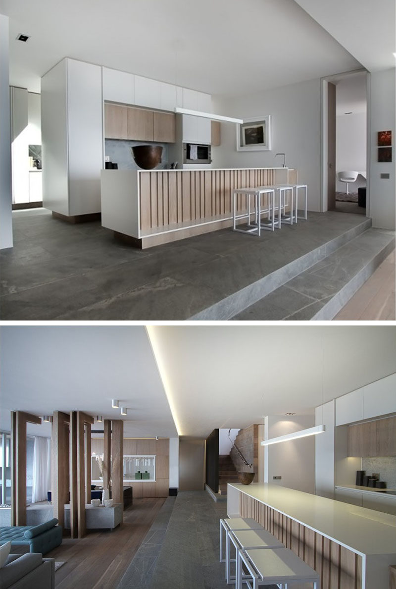 Kitchen Island Lighting Idea - Use One Long Light Instead Of Multiple Pendant Lights