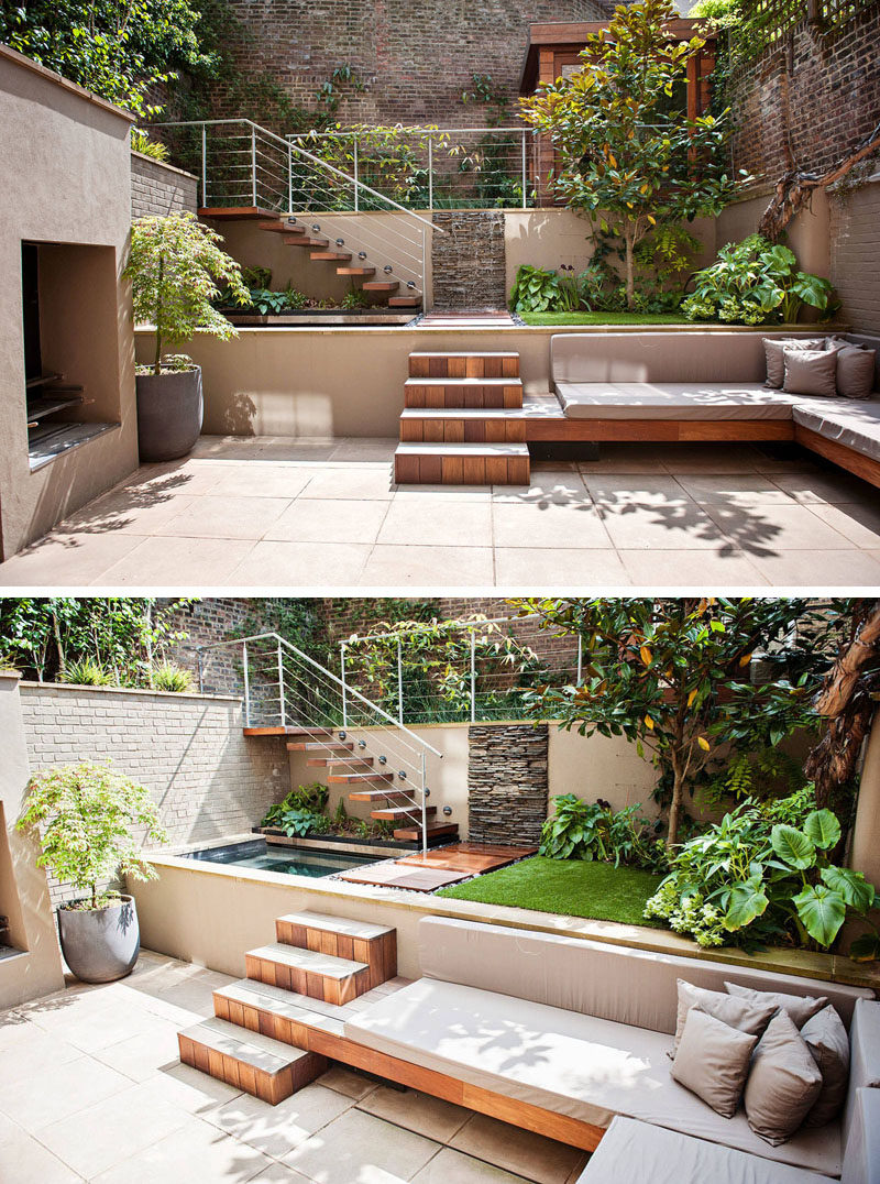 13 Multi-Level Backyards To Get You Inspired For A Summer Backyard Makeover // This yard may be small but the multiple levels make it feel larger.