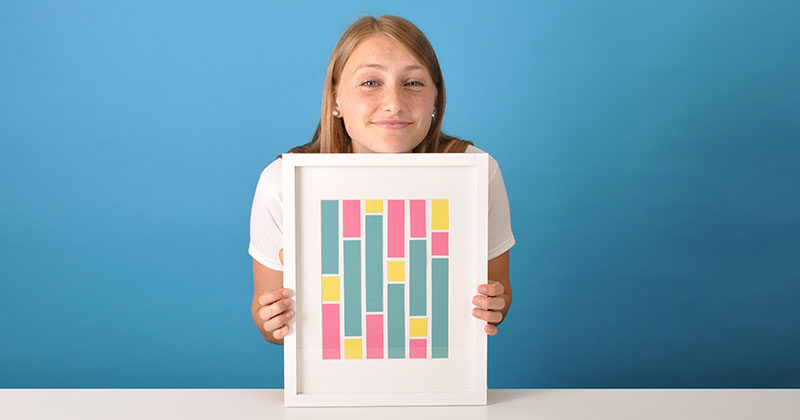 DIY ART PROJECT --- Make Your Own Modern Paint Chip Art