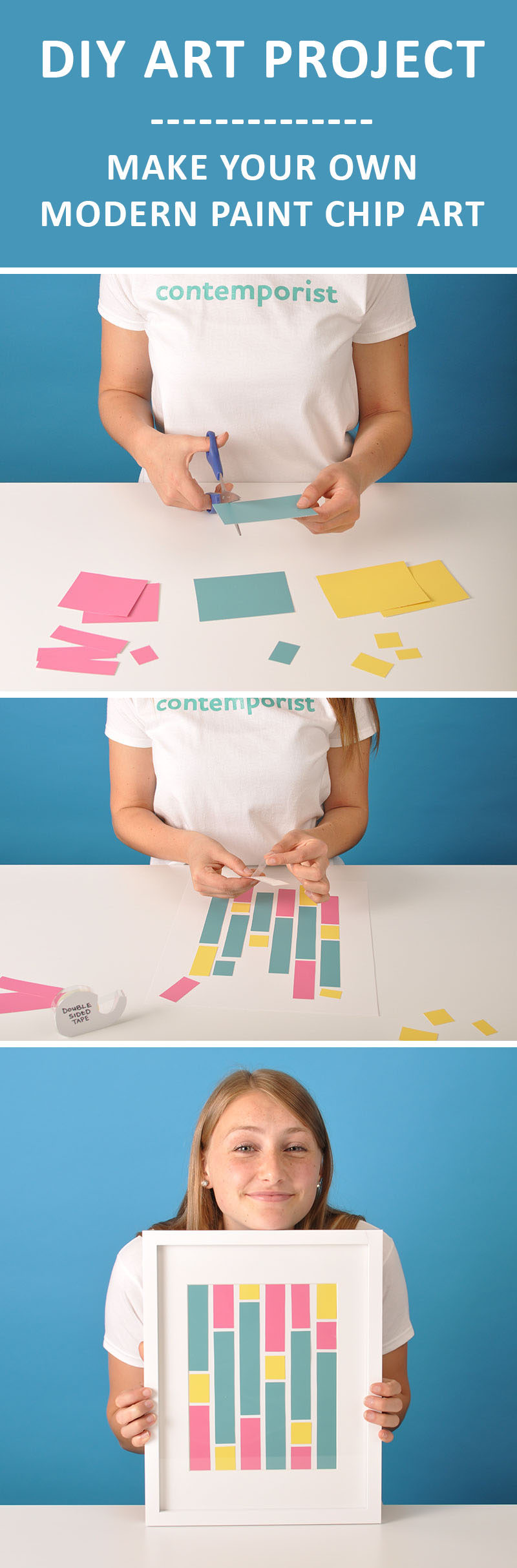 DIY ART PROJECT --- Make Your Own Modern Paint Chip Art