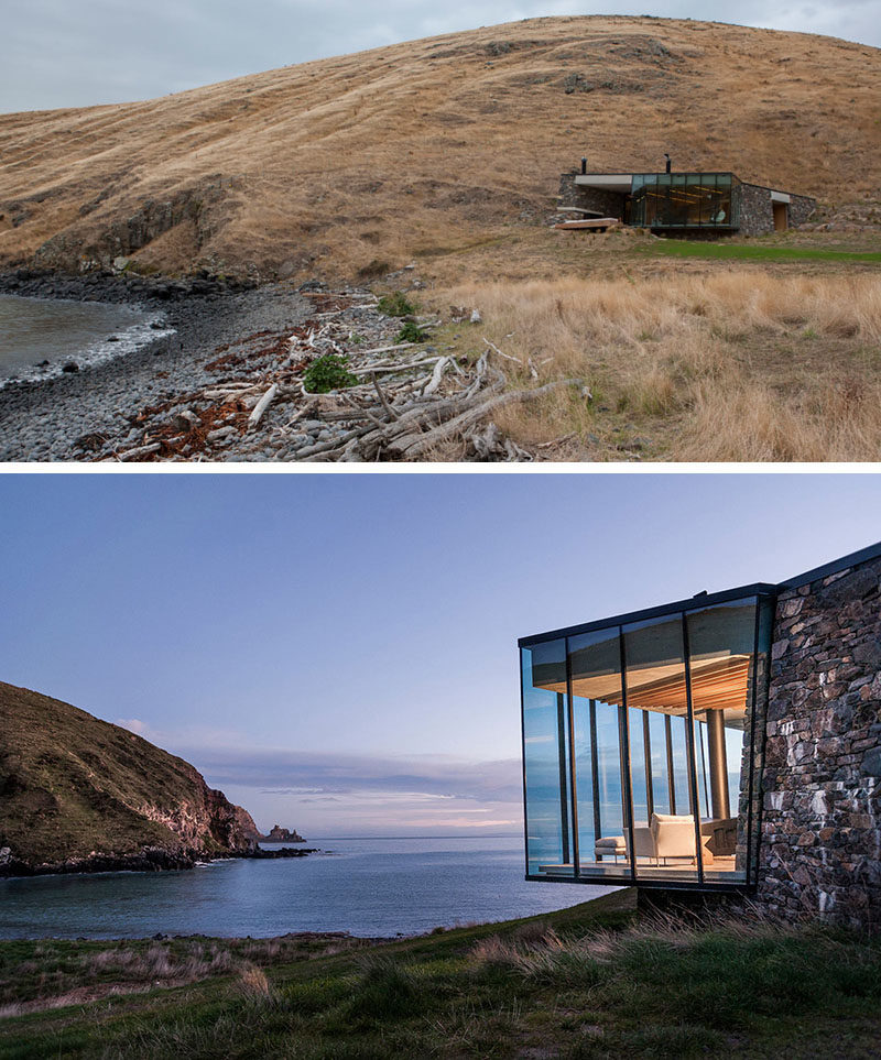 13 Totally Secluded Homes To Escape From The World // Completely isolated from the rest of the world and complete with on-site water collection and wastewater treatment, this secluded beach house has everything you'd need for a relaxing getaway.