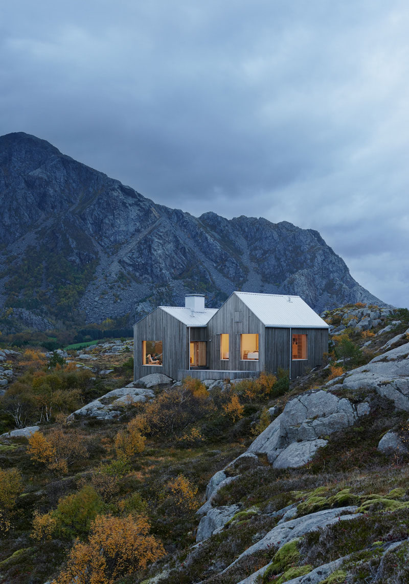 13 Totally Secluded Homes To Escape From The World // This cottage sitting on the island of Vega in Norway near the polar circle, would be a surefire way to get away from the hustle and bustle of everyday life.